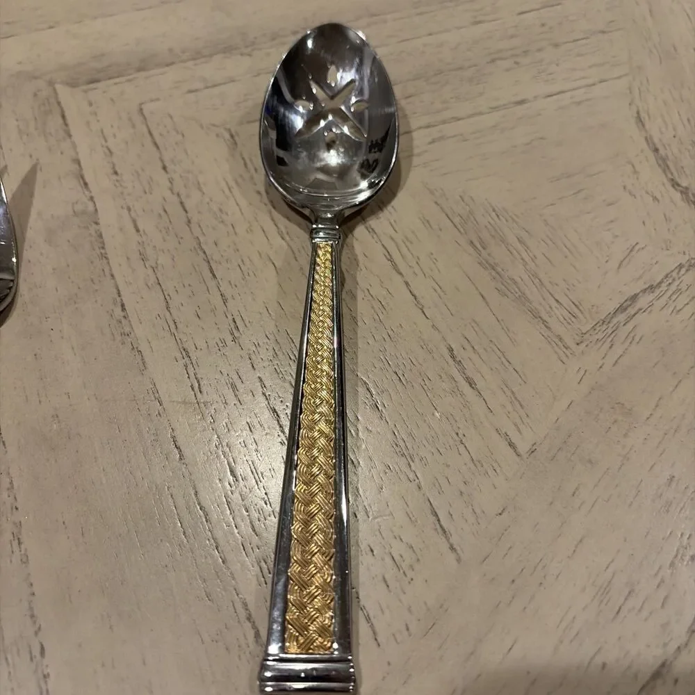 KELLS GOLD by Waterford Stainless 4 Piece M/M Set - made In Korea - Picture 5 of 6